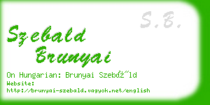 szebald brunyai business card